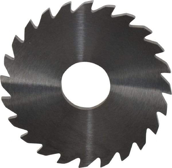 RobbJack - 1-3/4" Diam x 0.0937" Blade Thickness x 1/2" Arbor Hole Diam, 24 Tooth Slitting and Slotting Saw - Arbor Connection, Right Hand, Uncoated, Solid Carbide, Concave Ground - Exact Tool & Supply
