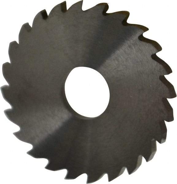 RobbJack - 1-3/4" Diam x 1/8" Blade Thickness x 1/2" Arbor Hole Diam, 24 Tooth Slitting and Slotting Saw - Arbor Connection, Right Hand, Uncoated, Solid Carbide, Concave Ground - Exact Tool & Supply
