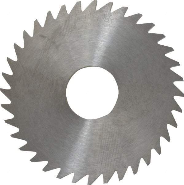 RobbJack - 1-3/4" Diam x 1/8" Blade Thickness x 1/2" Arbor Hole Diam, 36 Tooth Slitting and Slotting Saw - Arbor Connection, Right Hand, Uncoated, Solid Carbide, Concave Ground - Exact Tool & Supply