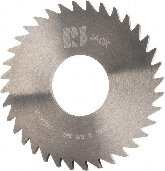 RobbJack - 1-3/4" Diam x 1/16" Blade Thickness x 5/8" Arbor Hole Diam, 36 Tooth Slitting and Slotting Saw - Arbor Connection, Right Hand, Uncoated, Solid Carbide, Concave Ground - Exact Tool & Supply