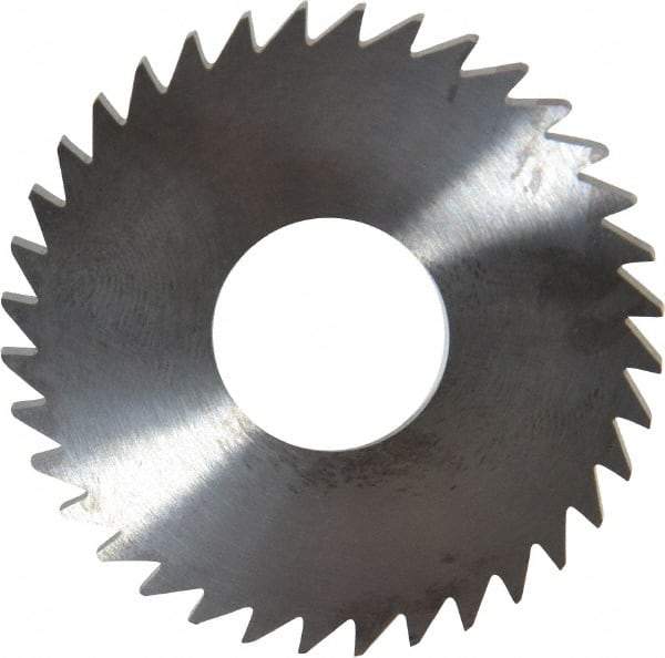 RobbJack - 1-3/4" Diam x 0.0937" Blade Thickness x 5/8" Arbor Hole Diam, 36 Tooth Slitting and Slotting Saw - Arbor Connection, Right Hand, Uncoated, Solid Carbide, Concave Ground - Exact Tool & Supply