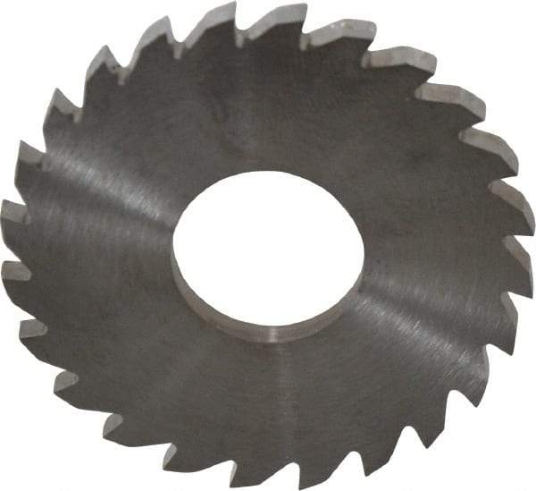 RobbJack - 1-3/4" Diam x 1/8" Blade Thickness x 5/8" Arbor Hole Diam, 24 Tooth Slitting and Slotting Saw - Arbor Connection, Right Hand, Uncoated, Solid Carbide, Concave Ground - Exact Tool & Supply
