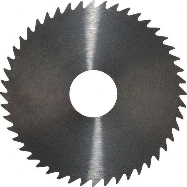 RobbJack - 2" Diam x 0.0156" Blade Thickness x 1/2" Arbor Hole Diam, 48 Tooth Slitting and Slotting Saw - Arbor Connection, Right Hand, Uncoated, Solid Carbide, Concave Ground - Exact Tool & Supply