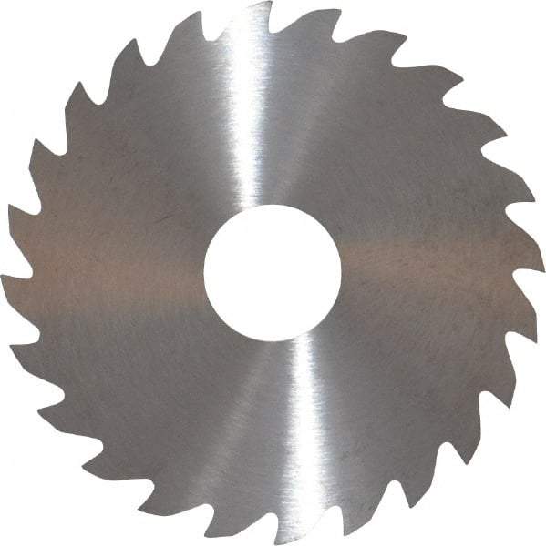 RobbJack - 2" Diam x 0.04" Blade Thickness x 1/2" Arbor Hole Diam, 24 Tooth Slitting and Slotting Saw - Arbor Connection, Right Hand, Uncoated, Solid Carbide, Concave Ground - Exact Tool & Supply