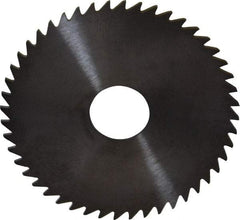 RobbJack - 2" Diam x 0.04" Blade Thickness x 1/2" Arbor Hole Diam, 48 Tooth Slitting and Slotting Saw - Arbor Connection, Right Hand, Uncoated, Solid Carbide, Concave Ground - Exact Tool & Supply