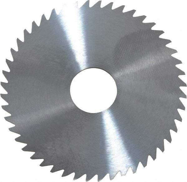 RobbJack - 2" Diam x 0.0468" Blade Thickness x 1/2" Arbor Hole Diam, 48 Tooth Slitting and Slotting Saw - Arbor Connection, Right Hand, Uncoated, Solid Carbide, Concave Ground - Exact Tool & Supply