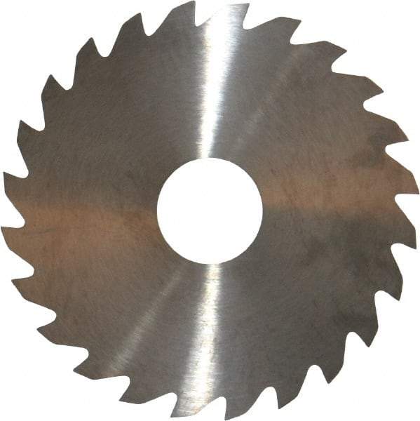 RobbJack - 2" Diam x 0.051" Blade Thickness x 1/2" Arbor Hole Diam, 24 Tooth Slitting and Slotting Saw - Arbor Connection, Right Hand, Uncoated, Solid Carbide, Concave Ground - Exact Tool & Supply