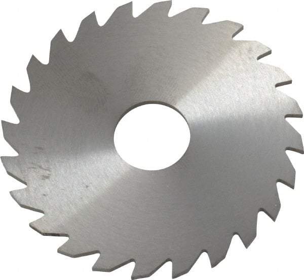 RobbJack - 2" Diam x 1/16" Blade Thickness x 1/2" Arbor Hole Diam, 24 Tooth Slitting and Slotting Saw - Arbor Connection, Right Hand, Uncoated, Solid Carbide, Concave Ground - Exact Tool & Supply