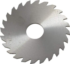 RobbJack - 2" Diam x 1/16" Blade Thickness x 1/2" Arbor Hole Diam, 24 Tooth Slitting and Slotting Saw - Arbor Connection, Right Hand, Uncoated, Solid Carbide, Concave Ground - Exact Tool & Supply
