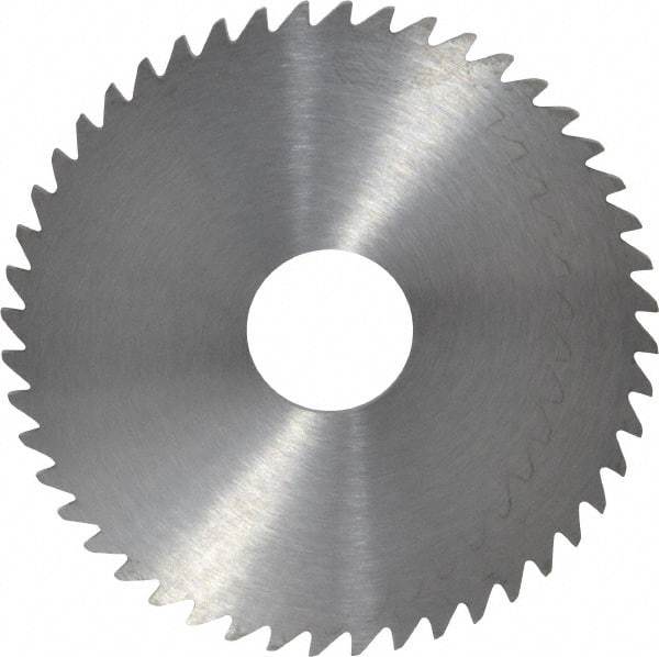 RobbJack - 2" Diam x 0.0781" Blade Thickness x 1/2" Arbor Hole Diam, 48 Tooth Slitting and Slotting Saw - Arbor Connection, Right Hand, Uncoated, Solid Carbide, Concave Ground - Exact Tool & Supply