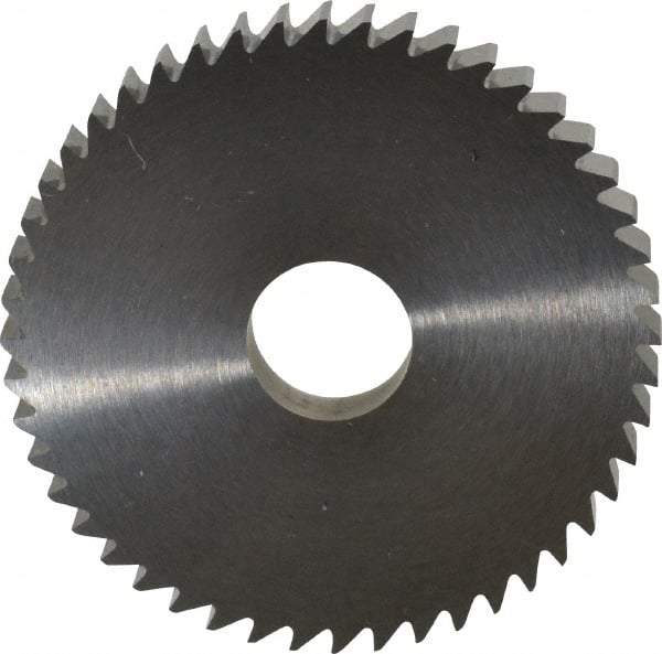 RobbJack - 2" Diam x 1/4" Blade Thickness x 1/2" Arbor Hole Diam, 48 Tooth Slitting and Slotting Saw - Arbor Connection, Right Hand, Uncoated, Solid Carbide, Concave Ground - Exact Tool & Supply