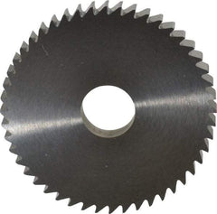 RobbJack - 2" Diam x 1/4" Blade Thickness x 1/2" Arbor Hole Diam, 48 Tooth Slitting and Slotting Saw - Arbor Connection, Right Hand, Uncoated, Solid Carbide, Concave Ground - Exact Tool & Supply