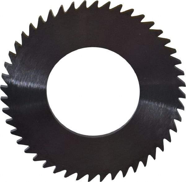 RobbJack - 2" Diam x 0.0937" Blade Thickness x 1" Arbor Hole Diam, 48 Tooth Slitting and Slotting Saw - Arbor Connection, Right Hand, Uncoated, Solid Carbide, Concave Ground - Exact Tool & Supply