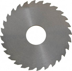 RobbJack - 2-1/4" Diam x 0.0781" Blade Thickness x 5/8" Arbor Hole Diam, 28 Tooth Slitting and Slotting Saw - Arbor Connection, Right Hand, Uncoated, Solid Carbide, Concave Ground - Exact Tool & Supply