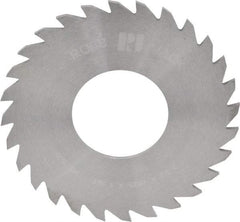 RobbJack - 2-1/2" Diam x 1/16" Blade Thickness x 1" Arbor Hole Diam, 28 Tooth Slitting and Slotting Saw - Arbor Connection, Right Hand, Uncoated, Solid Carbide, Concave Ground - Exact Tool & Supply