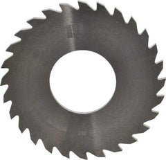 RobbJack - 2-1/2" Diam x 0.0781" Blade Thickness x 1" Arbor Hole Diam, 28 Tooth Slitting and Slotting Saw - Arbor Connection, Right Hand, Uncoated, Solid Carbide, Concave Ground - Exact Tool & Supply