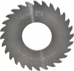 RobbJack - 2-1/2" Diam x 0.0937" Blade Thickness x 1" Arbor Hole Diam, 28 Tooth Slitting and Slotting Saw - Arbor Connection, Right Hand, Uncoated, Solid Carbide, Concave Ground - Exact Tool & Supply