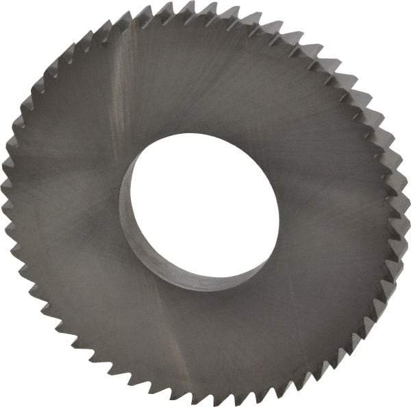RobbJack - 2-1/2" Diam x 1/4" Blade Thickness x 1" Arbor Hole Diam, 56 Tooth Slitting and Slotting Saw - Arbor Connection, Right Hand, Uncoated, Solid Carbide, Concave Ground - Exact Tool & Supply