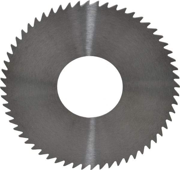 RobbJack - 2-3/4" Diam x 0.0312" Blade Thickness x 1" Arbor Hole Diam, 60 Tooth Slitting and Slotting Saw - Arbor Connection, Right Hand, Uncoated, Solid Carbide, Concave Ground - Exact Tool & Supply