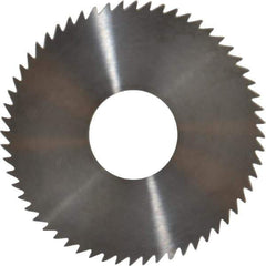 RobbJack - 3" Diam x 0.0156" Blade Thickness x 1" Arbor Hole Diam, 60 Tooth Slitting and Slotting Saw - Arbor Connection, Right Hand, Uncoated, Solid Carbide, Concave Ground - Exact Tool & Supply