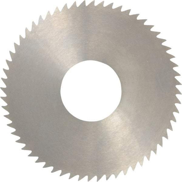 RobbJack - 3" Diam x 0.0312" Blade Thickness x 1" Arbor Hole Diam, 60 Tooth Slitting and Slotting Saw - Arbor Connection, Right Hand, Uncoated, Solid Carbide, Concave Ground - Exact Tool & Supply