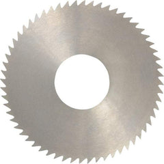 RobbJack - 3" Diam x 0.0312" Blade Thickness x 1" Arbor Hole Diam, 60 Tooth Slitting and Slotting Saw - Arbor Connection, Right Hand, Uncoated, Solid Carbide, Concave Ground - Exact Tool & Supply