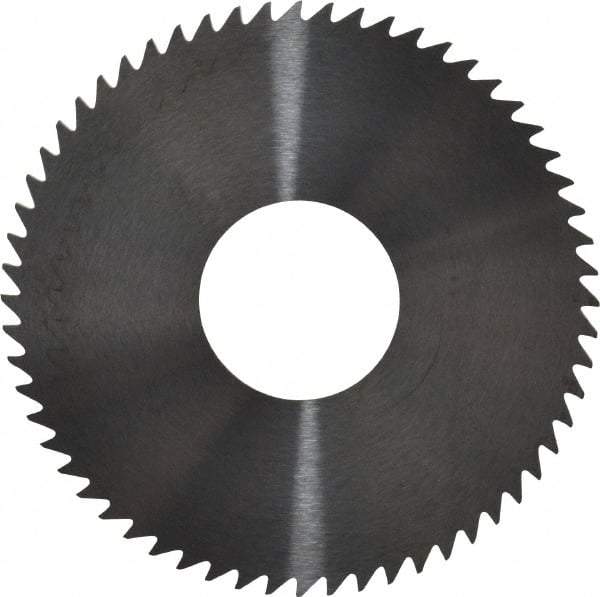 RobbJack - 3" Diam x 0.0468" Blade Thickness x 1" Arbor Hole Diam, 60 Tooth Slitting and Slotting Saw - Arbor Connection, Right Hand, Uncoated, Solid Carbide, Concave Ground - Exact Tool & Supply