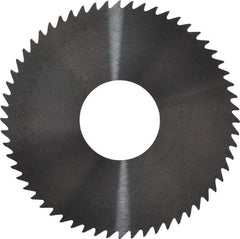 RobbJack - 3" Diam x 0.0468" Blade Thickness x 1" Arbor Hole Diam, 60 Tooth Slitting and Slotting Saw - Arbor Connection, Right Hand, Uncoated, Solid Carbide, Concave Ground - Exact Tool & Supply