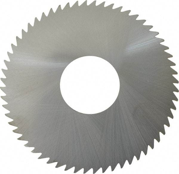 RobbJack - 3" Diam x 1/16" Blade Thickness x 1" Arbor Hole Diam, 60 Tooth Slitting and Slotting Saw - Arbor Connection, Right Hand, Uncoated, Solid Carbide, Concave Ground - Exact Tool & Supply