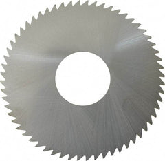 RobbJack - 3" Diam x 1/16" Blade Thickness x 1" Arbor Hole Diam, 60 Tooth Slitting and Slotting Saw - Arbor Connection, Right Hand, Uncoated, Solid Carbide, Concave Ground - Exact Tool & Supply