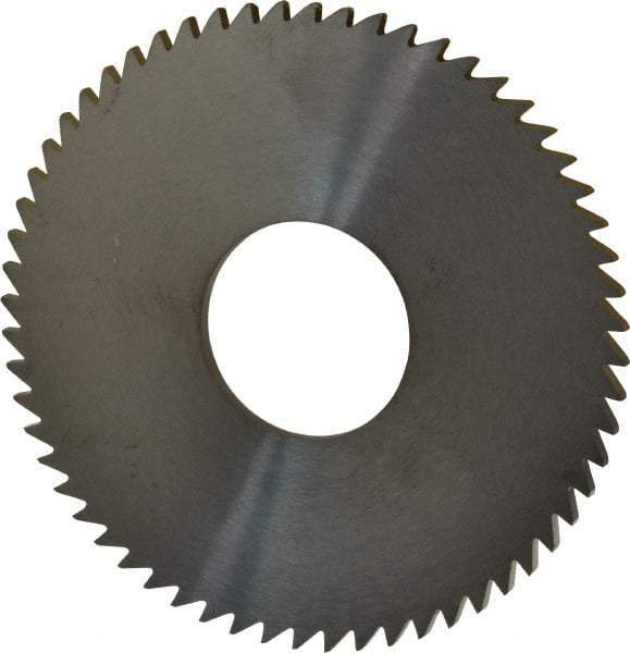 RobbJack - 3" Diam x 0.0937" Blade Thickness x 1" Arbor Hole Diam, 60 Tooth Slitting and Slotting Saw - Arbor Connection, Right Hand, Uncoated, Solid Carbide, Concave Ground - Exact Tool & Supply