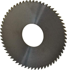 RobbJack - 3" Diam x 0.0937" Blade Thickness x 1" Arbor Hole Diam, 60 Tooth Slitting and Slotting Saw - Arbor Connection, Right Hand, Uncoated, Solid Carbide, Concave Ground - Exact Tool & Supply
