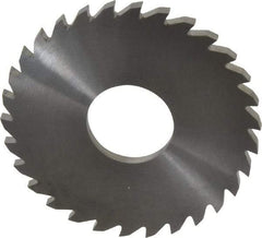 RobbJack - 3" Diam x 0.1562" Blade Thickness x 1" Arbor Hole Diam, 30 Tooth Slitting and Slotting Saw - Arbor Connection, Right Hand, Uncoated, Solid Carbide, Concave Ground - Exact Tool & Supply