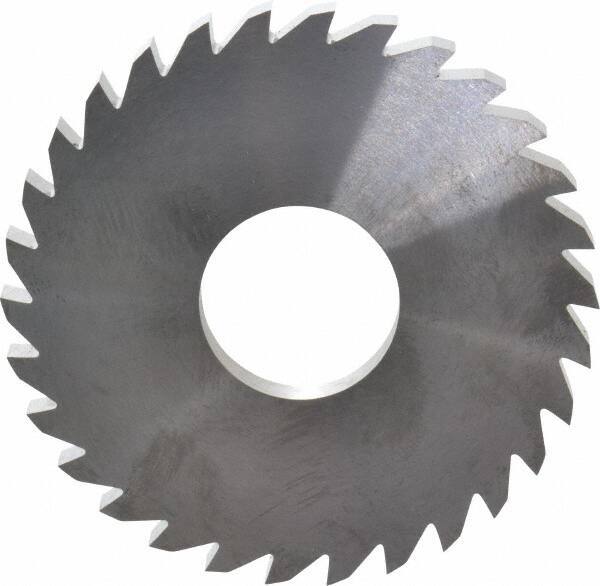 RobbJack - 3" Diam x 1/4" Blade Thickness x 1" Arbor Hole Diam, 30 Tooth Slitting and Slotting Saw - Arbor Connection, Right Hand, Uncoated, Solid Carbide, Concave Ground - Exact Tool & Supply