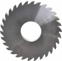 RobbJack - 3" Diam x 1/4" Blade Thickness x 1" Arbor Hole Diam, 30 Tooth Slitting and Slotting Saw - Arbor Connection, Right Hand, Uncoated, Solid Carbide, Concave Ground - Exact Tool & Supply