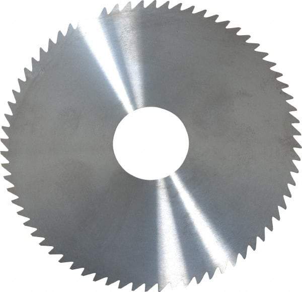RobbJack - 4" Diam x 0.035" Blade Thickness x 1" Arbor Hole Diam, 72 Tooth Slitting and Slotting Saw - Arbor Connection, Right Hand, Uncoated, Solid Carbide, Concave Ground - Exact Tool & Supply