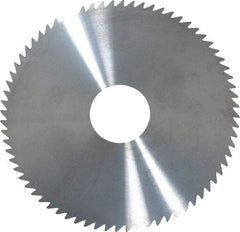 RobbJack - 4" Diam x 0.035" Blade Thickness x 1" Arbor Hole Diam, 72 Tooth Slitting and Slotting Saw - Arbor Connection, Right Hand, Uncoated, Solid Carbide, Concave Ground - Exact Tool & Supply