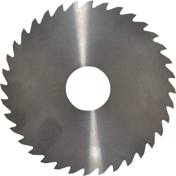 RobbJack - 4" Diam x 0.0468" Blade Thickness x 1" Arbor Hole Diam, 36 Tooth Slitting and Slotting Saw - Arbor Connection, Right Hand, Uncoated, Solid Carbide, Concave Ground - Exact Tool & Supply