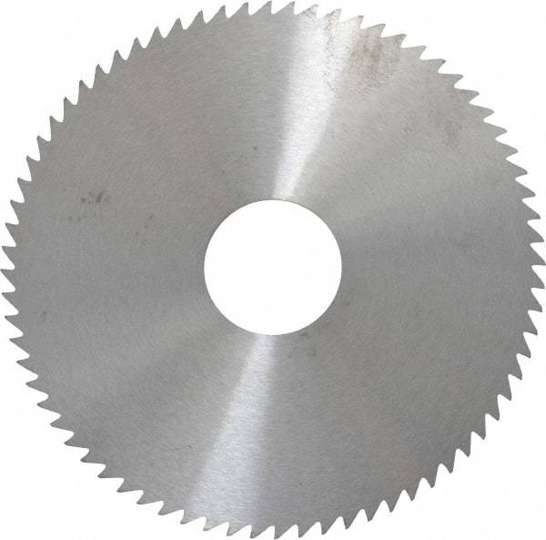 RobbJack - 4" Diam x 0.0468" Blade Thickness x 1" Arbor Hole Diam, 72 Tooth Slitting and Slotting Saw - Arbor Connection, Right Hand, Uncoated, Solid Carbide, Concave Ground - Exact Tool & Supply