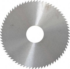 RobbJack - 4" Diam x 0.0468" Blade Thickness x 1" Arbor Hole Diam, 72 Tooth Slitting and Slotting Saw - Arbor Connection, Right Hand, Uncoated, Solid Carbide, Concave Ground - Exact Tool & Supply