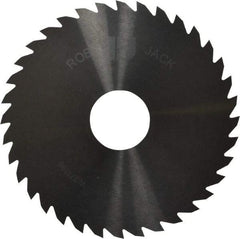RobbJack - 4" Diam x 1/16" Blade Thickness x 1" Arbor Hole Diam, 36 Tooth Slitting and Slotting Saw - Arbor Connection, Right Hand, Uncoated, Solid Carbide, Concave Ground - Exact Tool & Supply
