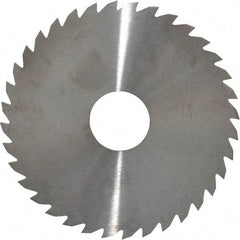 RobbJack - 4" Diam x 0.0781" Blade Thickness x 1" Arbor Hole Diam, 36 Tooth Slitting and Slotting Saw - Arbor Connection, Right Hand, Uncoated, Solid Carbide, Concave Ground - Exact Tool & Supply