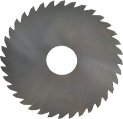RobbJack - 4" Diam x 0.0937" Blade Thickness x 1" Arbor Hole Diam, 36 Tooth Slitting and Slotting Saw - Arbor Connection, Right Hand, Uncoated, Solid Carbide, Concave Ground - Exact Tool & Supply
