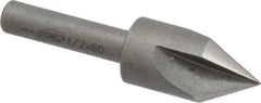 Keo - 1/2" Head Diam, 1/4" Shank Diam, 3 Flute 60° High Speed Steel Countersink - Exact Tool & Supply