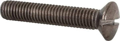 Value Collection - M8x1.25 Metric Coarse, 45mm OAL Slotted Drive Machine Screw - Oval Head, Grade 18-8 & A2 Stainless Steel, Uncoated, Without Washer - Exact Tool & Supply