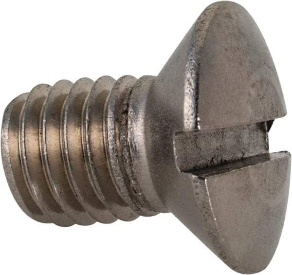 Value Collection - M10x1.50 Metric Coarse, 16mm OAL Slotted Drive Machine Screw - Oval Head, Grade 18-8 & A2 Stainless Steel, Uncoated, Without Washer - Exact Tool & Supply