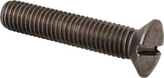 Value Collection - M10x1.50 Metric Coarse, 50mm OAL Slotted Drive Machine Screw - Oval Head, Grade 18-8 & A2 Stainless Steel, Uncoated, Without Washer - Exact Tool & Supply
