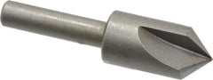 Keo - 1/2" Head Diam, 1/4" Shank Diam, 3 Flute 90° High Speed Steel Countersink - Bright Finish, 2" OAL, Single End, Straight Shank, Right Hand Cut - Exact Tool & Supply