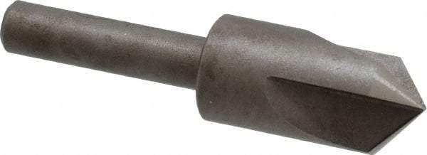 Keo - 1/2" Head Diam, 1/4" Shank Diam, 3 Flute 100° High Speed Steel Countersink - Bright Finish, 2" OAL, Single End, Straight Shank, Right Hand Cut - Exact Tool & Supply