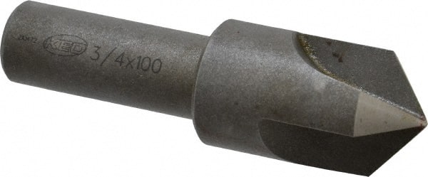 Keo - 3/4" Head Diam, 1/2" Shank Diam, 3 Flute 100° High Speed Steel Countersink - Exact Tool & Supply
